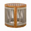 Table d'appoint d'extérieur en bois d'acacia 16,9 po - Corde d'appoint Boho