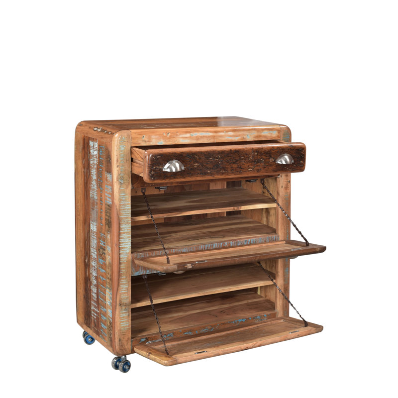 Rukhsar Solid Wood Shoe Storage Cabinet