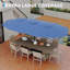 Très grand parasol à double face pour patio - Parasol de marché extérieur rectangulaire de 15 pi (base non incluse) - Parasol double pour piscine, pelouse et jardin - Bleu-1946181082