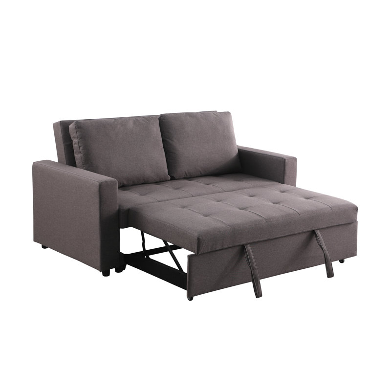 Devaeh 2 Seater Linen Blend Sleeper, Brown