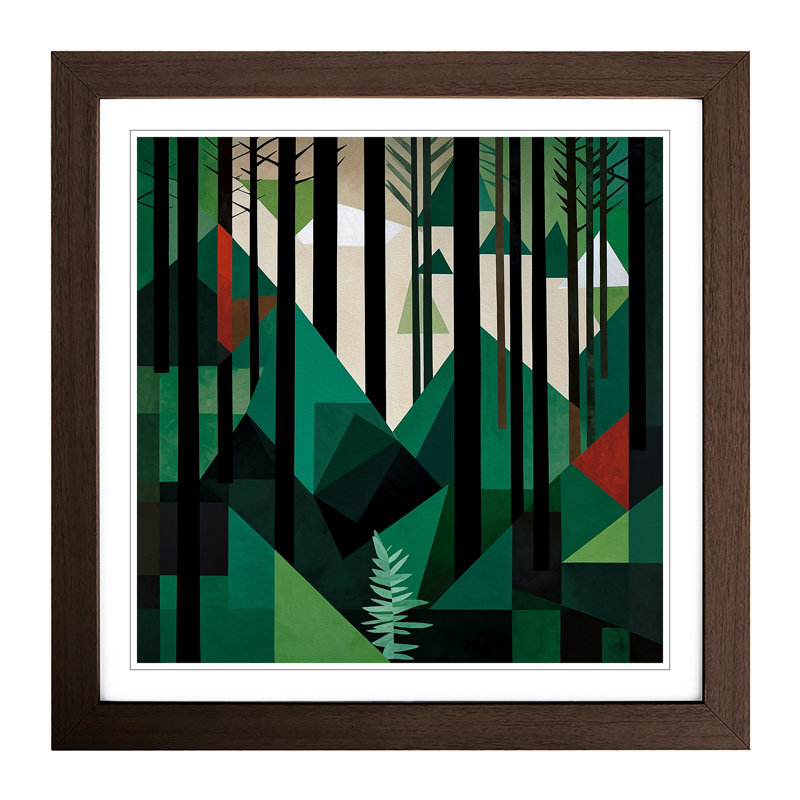 Single Picture Frame Print on Wood, Walnut