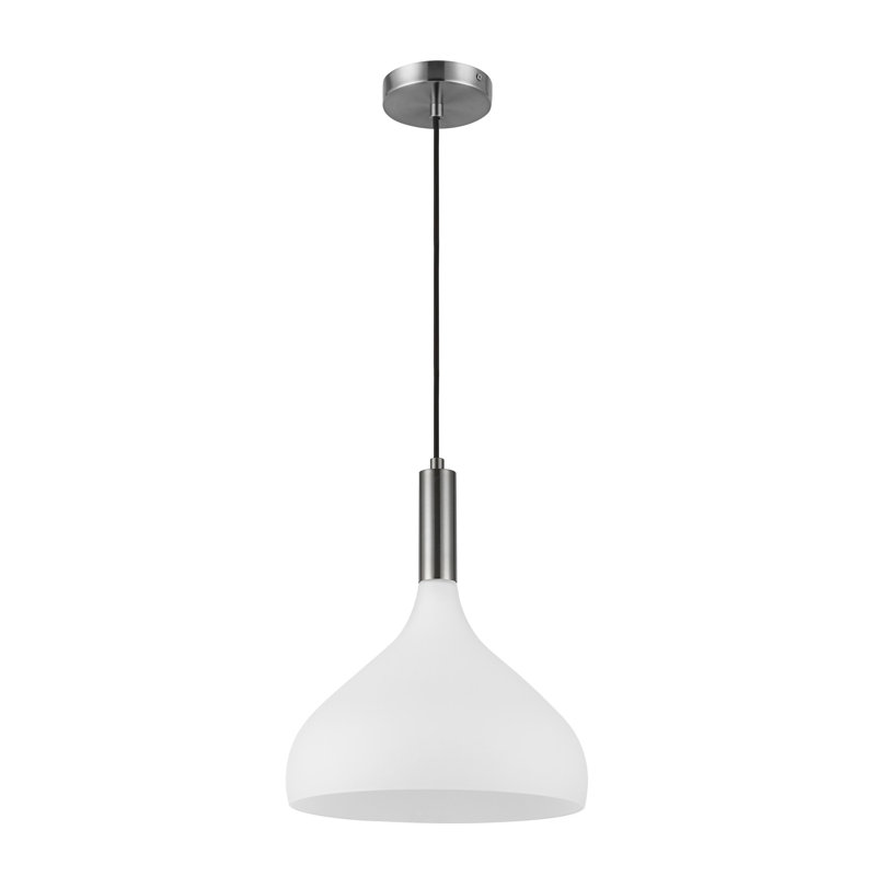 Luminaire suspendu 1 lumière Koujirou, Nickel brossé