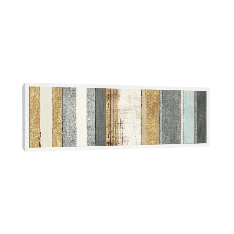 Beachscape XII by Michael Mullan - Panoramic Print on Canvas, White Framed Canvas, 152.4 cm H x 50.8 cm W