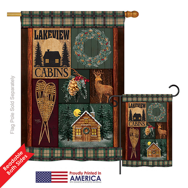 Double Sided 40'' H x 28'' W Polyester Christmas Flag Set
