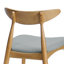 Ensemble de 2 chaises rétro en bois d'hévéa avec dossier ergonomique et coussins moelleux + beige-215028686-215028684