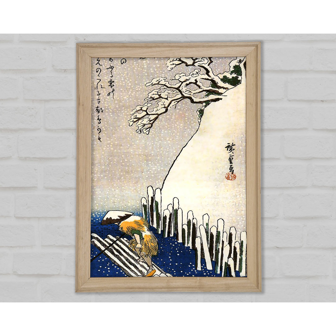 Hiroshige Mann auf einem Floß - Einzelner Bilderrahmen Kunstdrucke