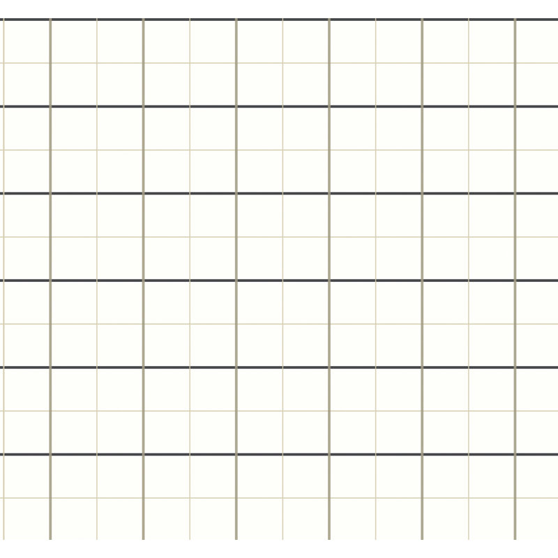 Papier peint écossais blanc Tattersall, Blanc