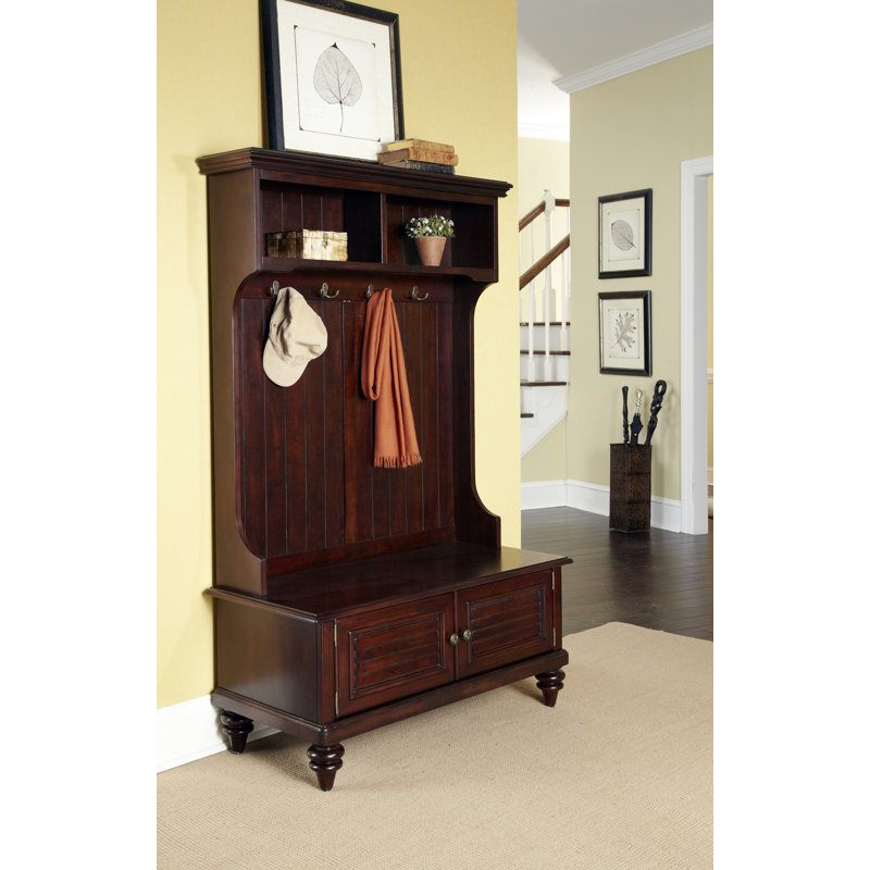 Priyansh Hall Tree 40'' Wide with Bench, Espresso