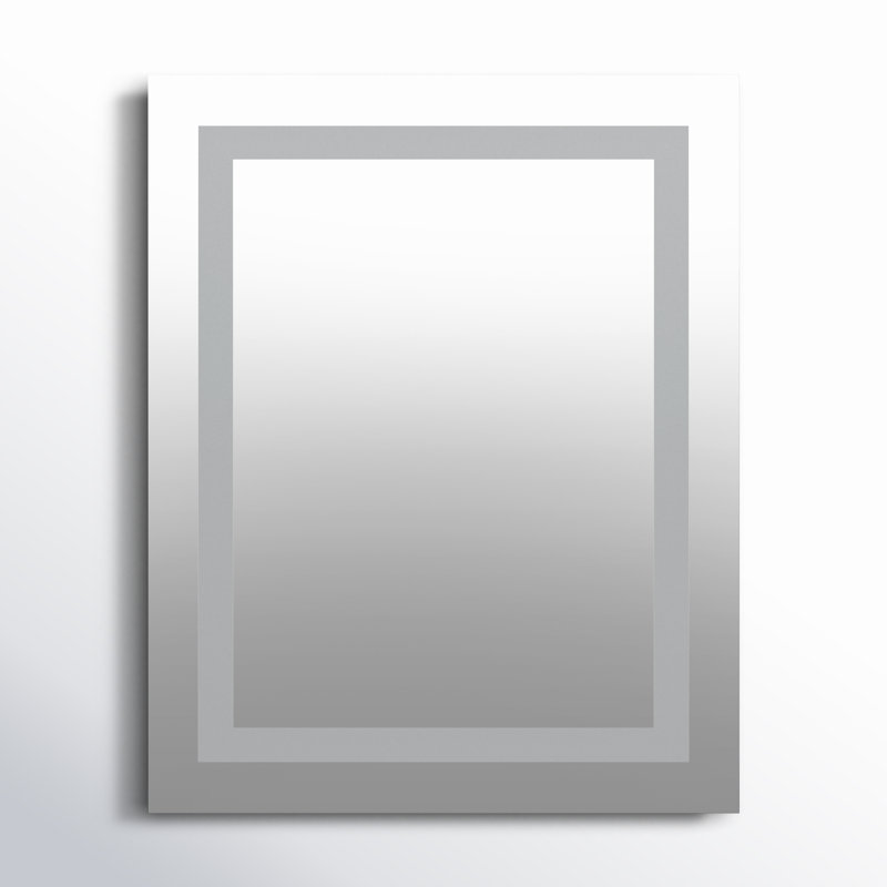 Miroir de 5000 K pour meuble-lavabo de salle de bain ou coiffeuse de style moderne et contemporain Kenno, 30 po x 24 po