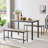 3-Piece Dining Table Set，Industrial Design Space-Saving Dining Set with Durable Frame-1509933884-1509933891