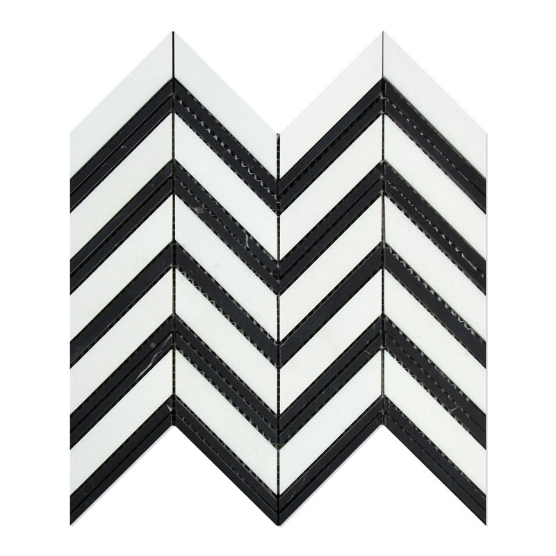 Marble Chevron Mosaic Wall & Floor Tile
