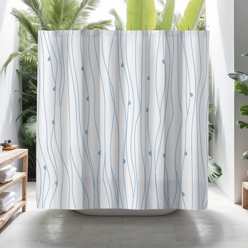 Rideau de douche Coco, Bleu