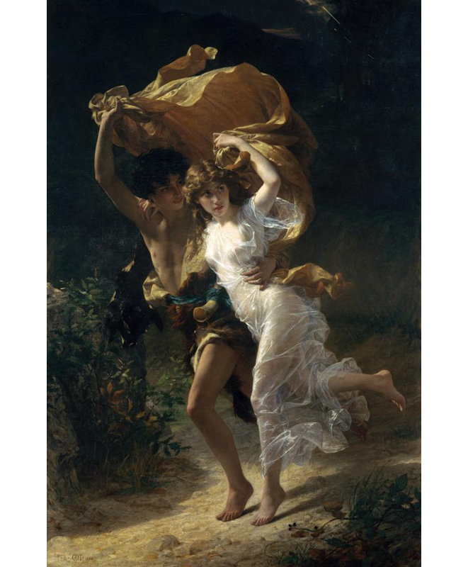 «The Storm» par Pierre-Auguste Cot - Art mural sur toile tendue avec châssis, H 24 po x l 17 po