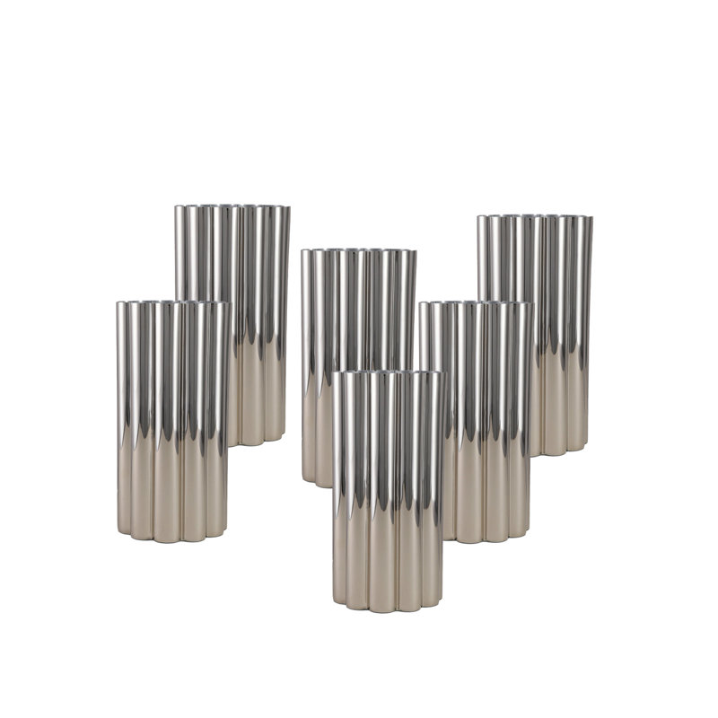 Vase cannelé en acier inoxydable Brayden Studio® Lustrewave