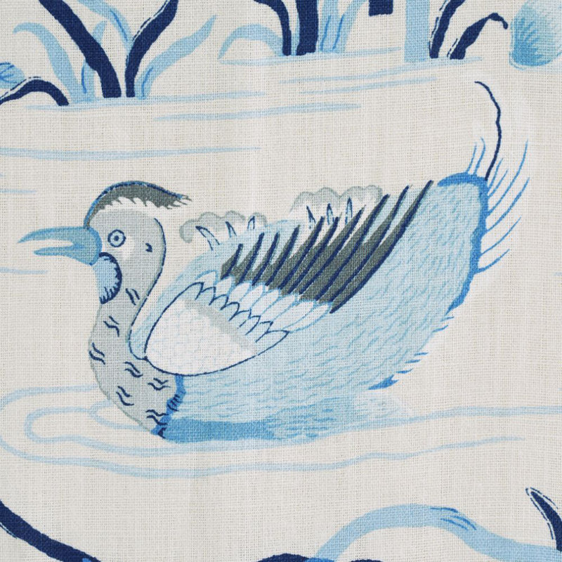 Lotus Garden Fabric, Porcelain