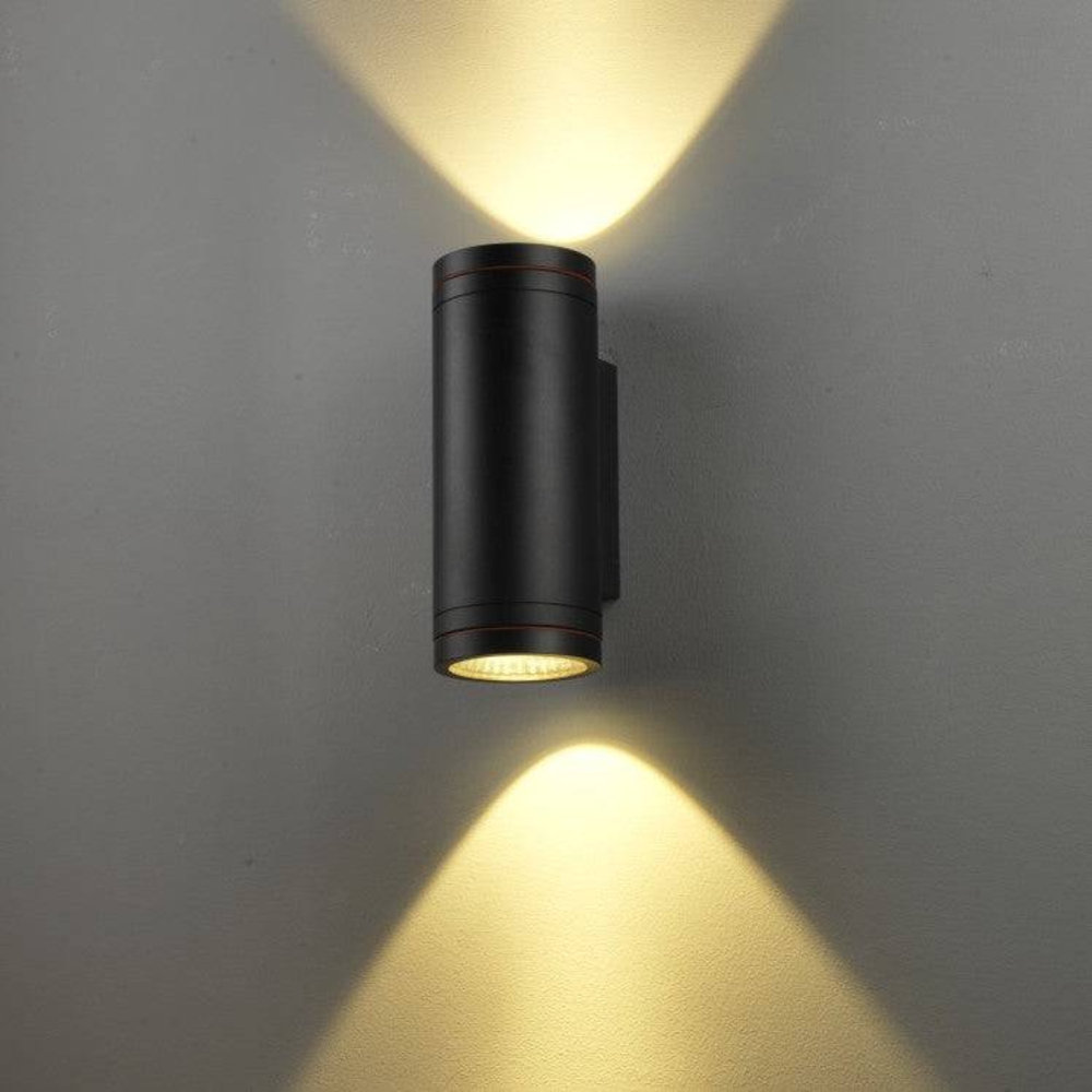 UltraBeam 24 Watt Black Up and Down Outdoor LED Wall Light 1800 Lumen