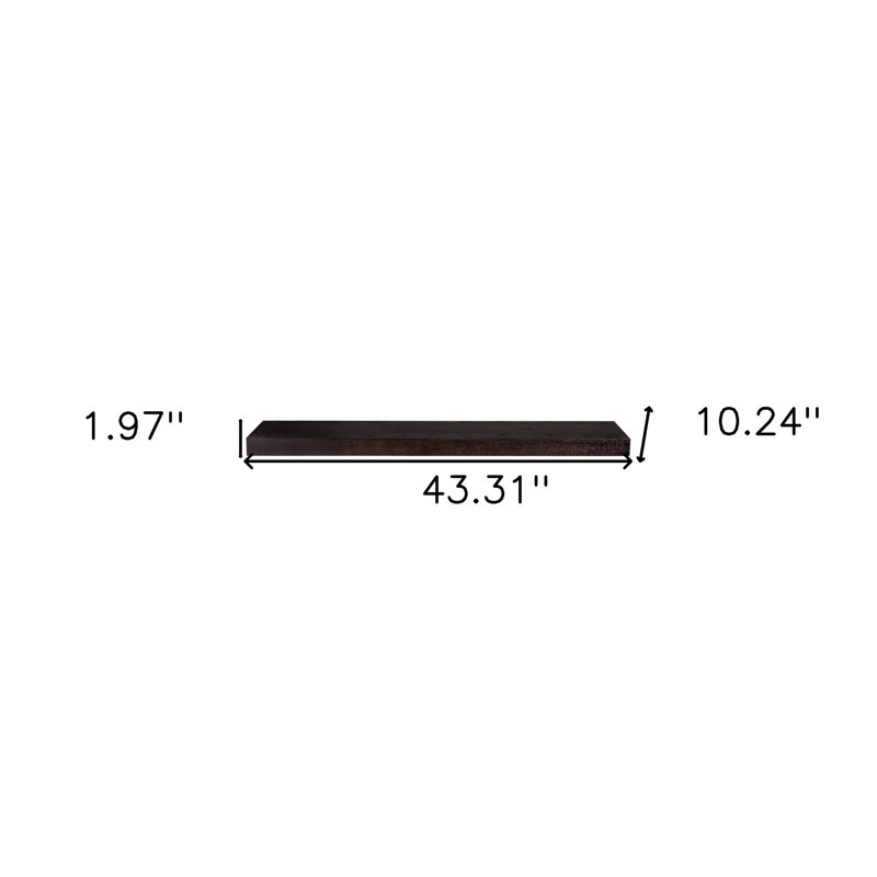 Tablette flottante en bois blanc Funkley, H 1,97 po x l 43,31 po x P 10,24 po, Blanc