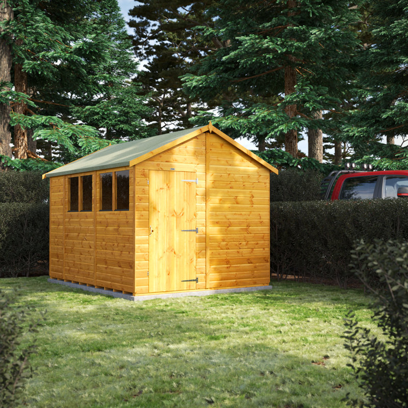 Powersheds 10 x 8ft Timber Tongue & Groove Apex Garden Shed