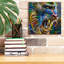  «Mandrill» par Pedro Gavidia, art mural sur toile, 12 po x 12 po