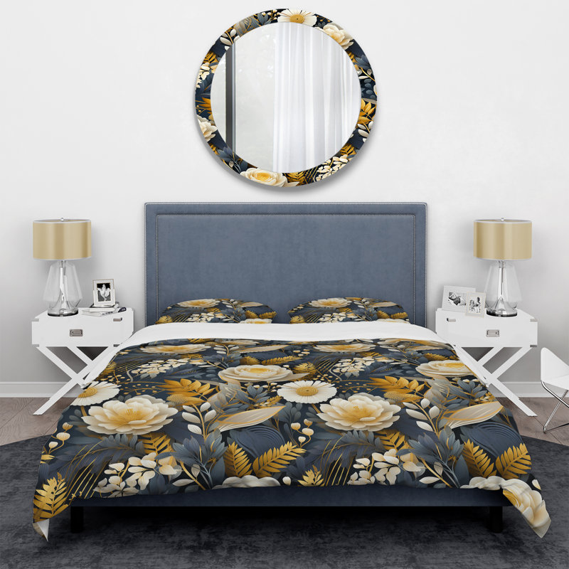 Ensemble de housse de couette Enchanted Gardens, Housse de couette pour grand lit et 2 taies décor