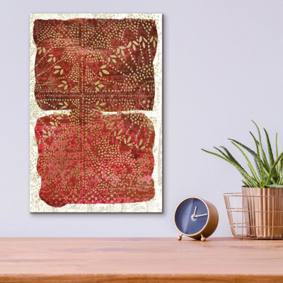Art mural en verre épique «Glimmer Sari 2» par Chariklia Zarris, 12 po x 16 po