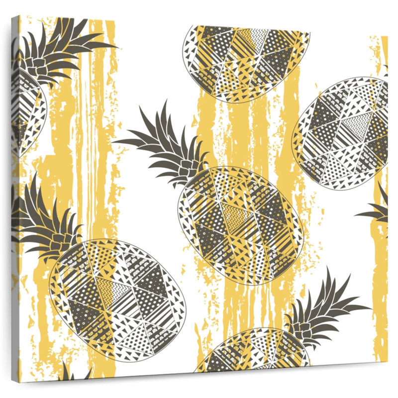 Motif géométrique ananas, H 16 po x l 16 po