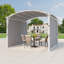11 Ft. W x 11 Ft. D Outdoor Aluminum Pergola with Canopy-95163444