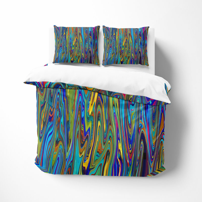 Abstract Duvet Cover, King Duvet Cover + 2 King Shams