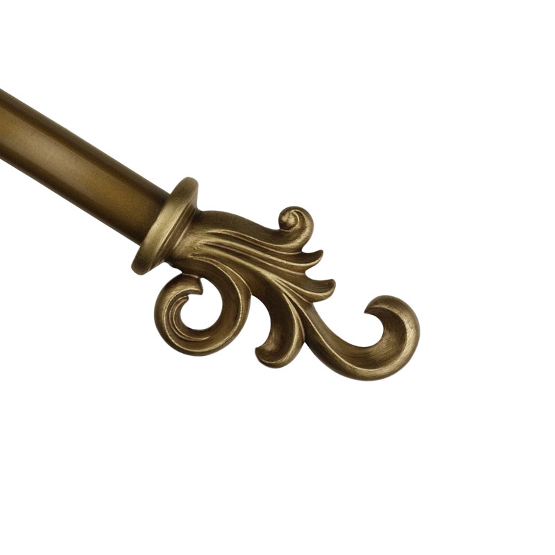 Tringle à rideaux simple Schkyra, De 28 po à 48 po de largeur, Doré de la Renaissance