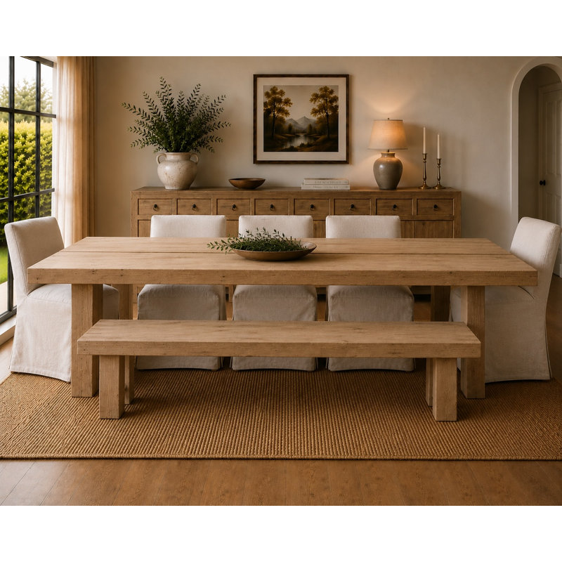 Dayany Solid Wood Dining Bench