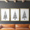 Art de Noël des Fêtes de Noël - Impression sur mesure encadrée de qualité supérieure - 3 pièces