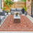 Reversible Outdoor Area Rug – Waterproof & UV Resistant Plastic Carpet – Modern Gray Design – Easy to Clean – 9x18ft-895378003-895378013