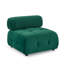 Canapé modulaire Boneless, capitonné à boutons et bricolage, canapé en L avec repose-pieds réversible, velours vert-464988721