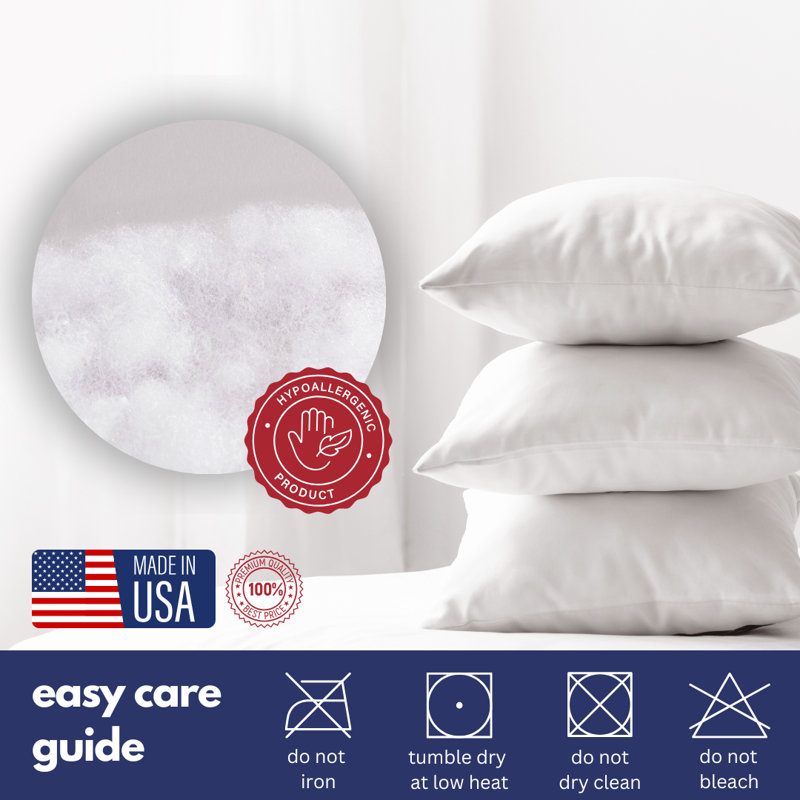 Reversible Pillow Insert, 20" x 20"