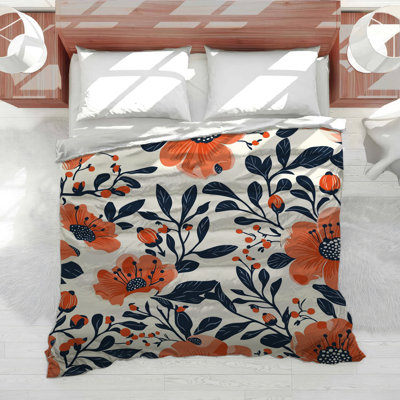 Édredon floral avec fleurs