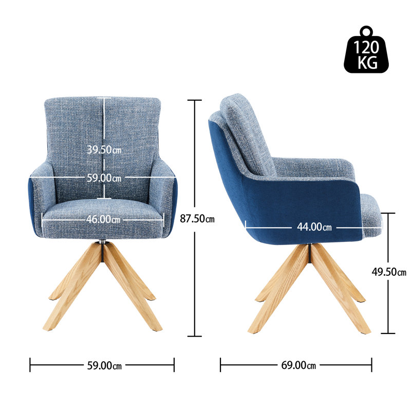 Bernab Task Chair, Blue