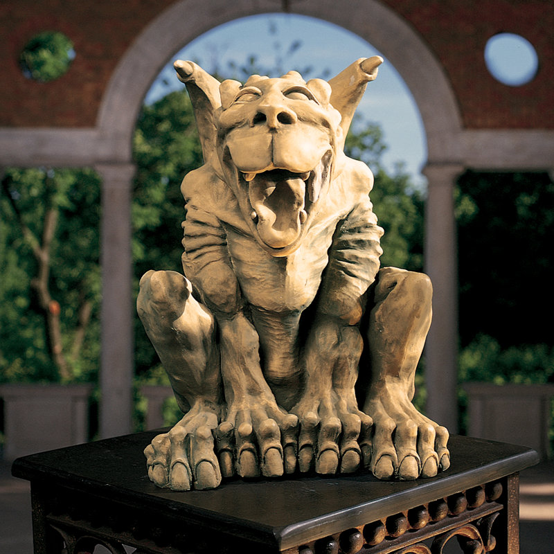 Statue gargouille rire leo