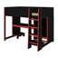 Lit mezzanine double avec bureau