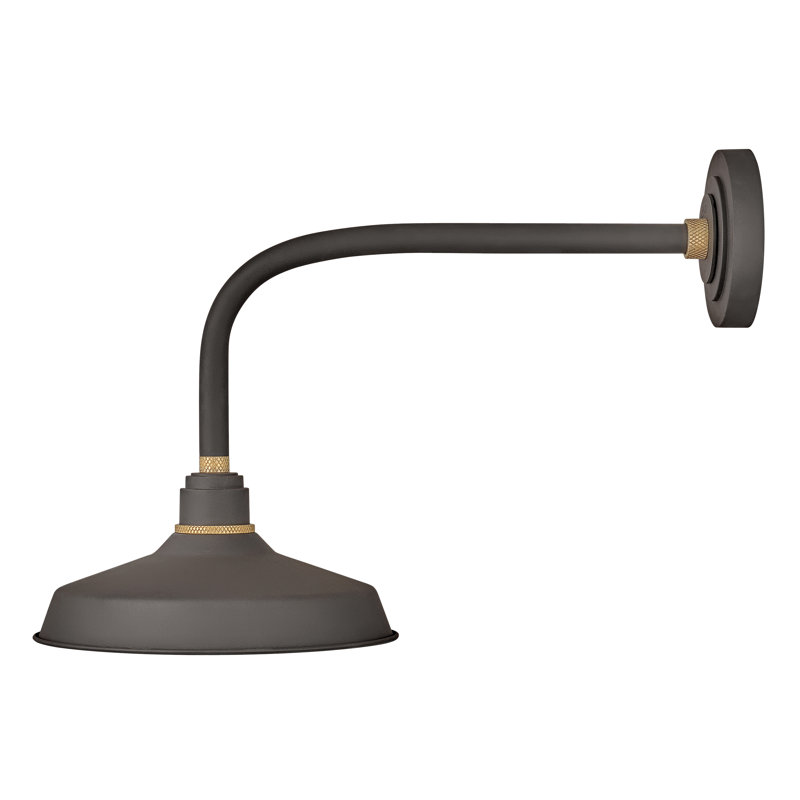 Foundry Wall Mount Outdoor Barn Light, 16" H x 12" W x 23.75" D, Textured Black