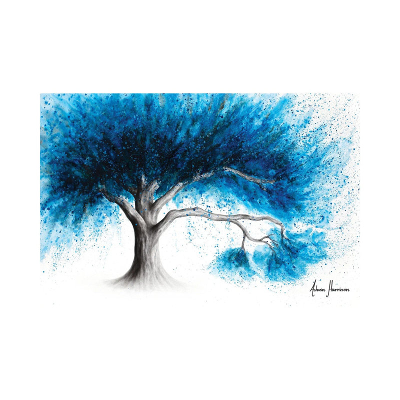 Dreamy Night Tree by Ashvin Harrison - Print on Canvas, Wrapped Canvas, 20.32 cm H x 30.48 cm W