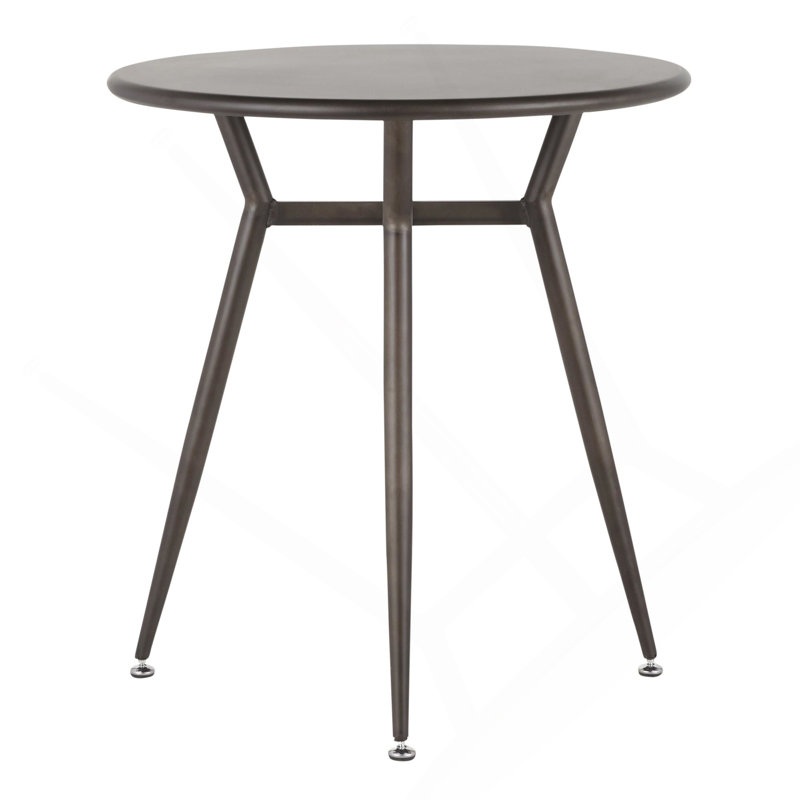 Table de salle à manger ronde Clara, Noir, Noir antique