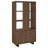 3-Shelf Open Bookcase with Doors