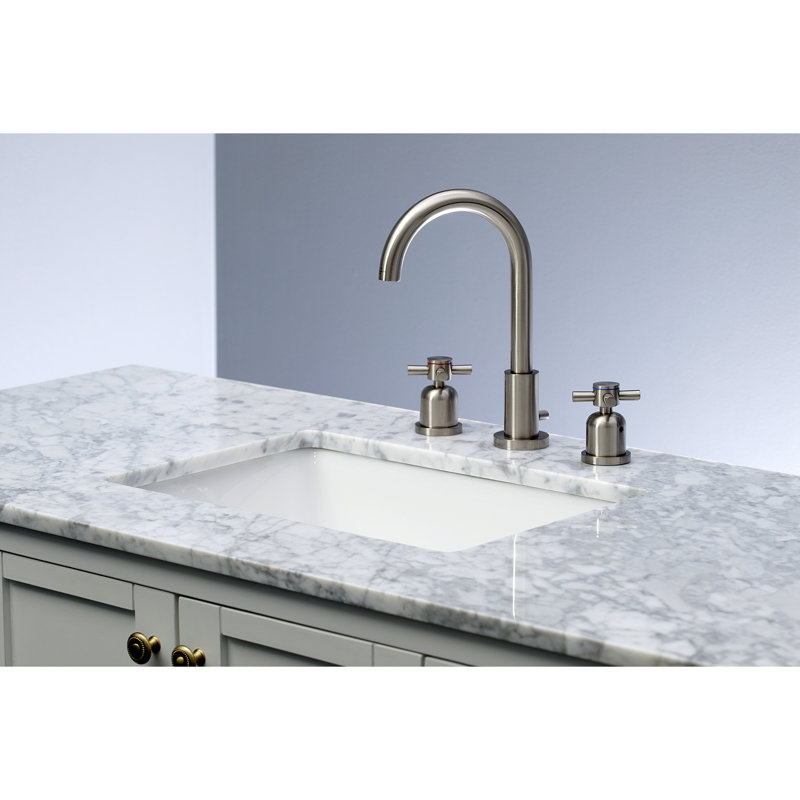 Robinet de salle de bain espacé Kingston, Nickel brossé