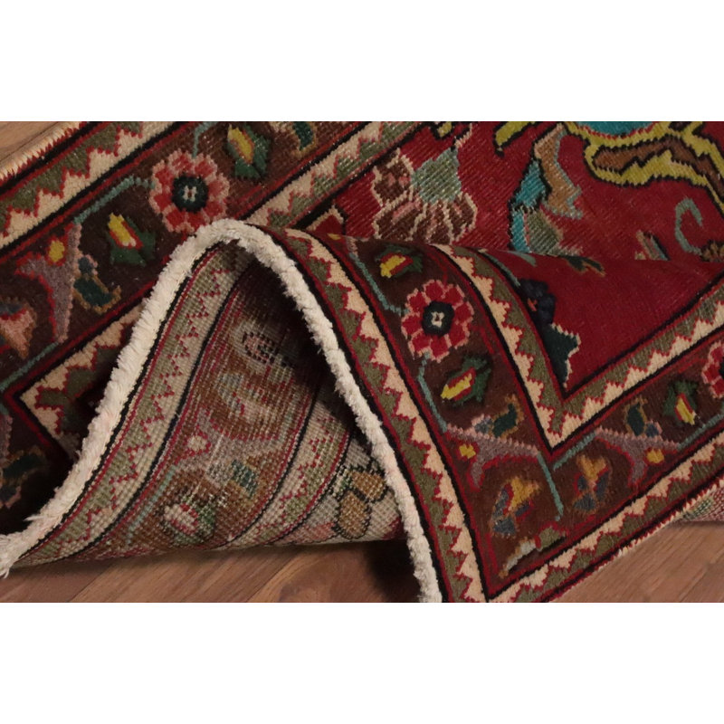 Tapis de couloir traditionnel en laine fait à la main 3 x 13