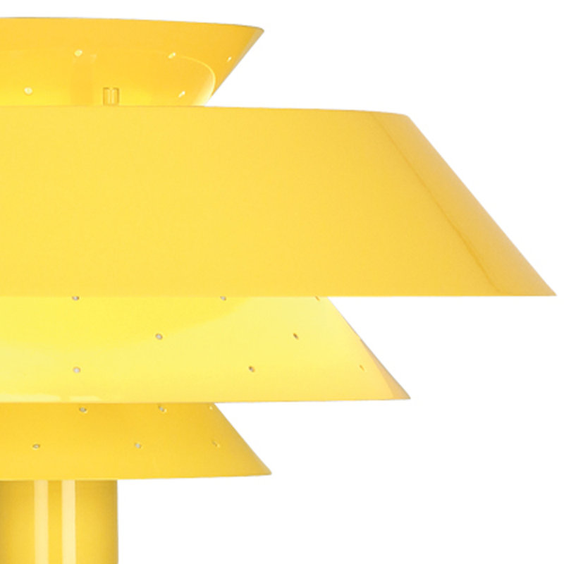 Pierce Metal Table Lamp, Canary Yellow