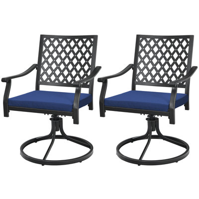 Fauteuil de patio pivotant avec coussin Brayson