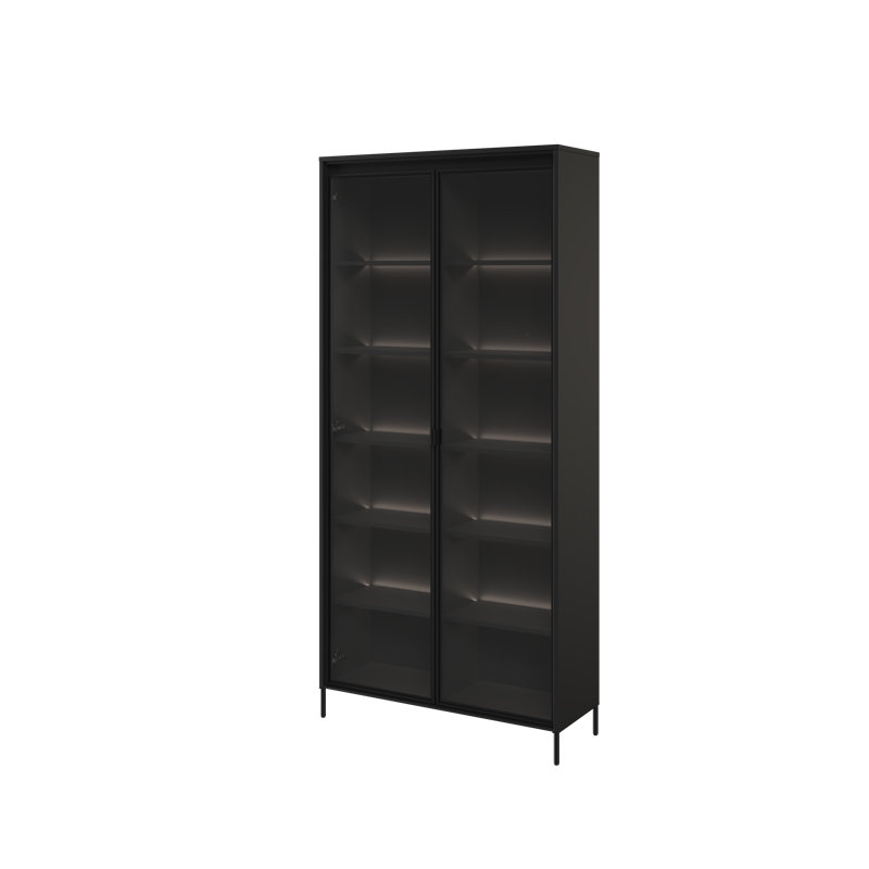 Vannatta Display Cabinet, Black Matt