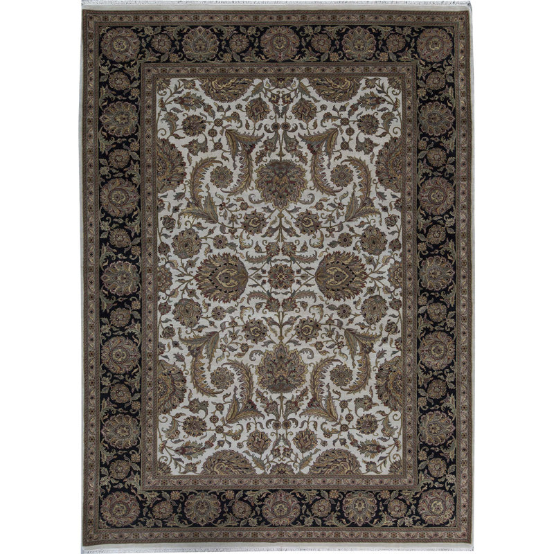 Wool Oriental Area Rug, Rectangle 4' x 6'1"