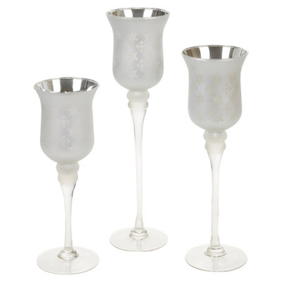 38 cm H Glass Tabletop Hurricane