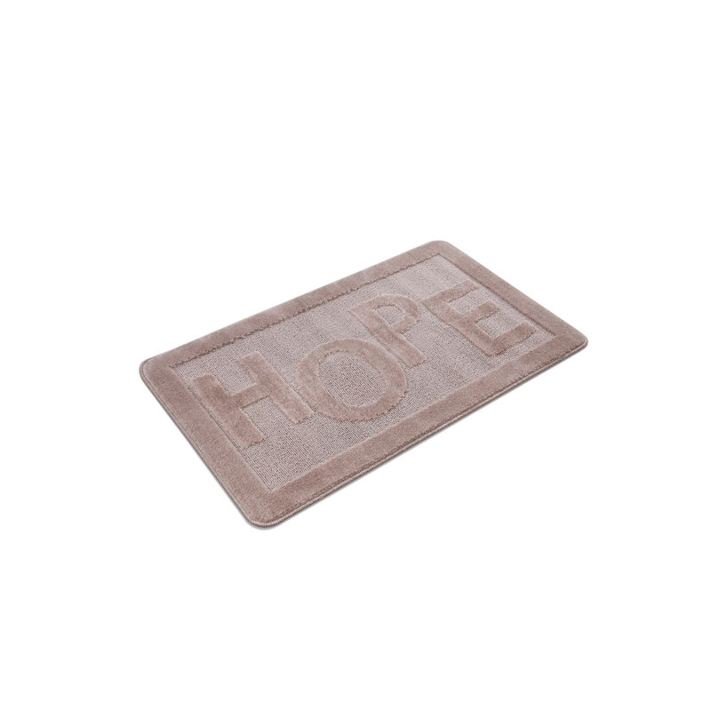 High-Quality Bathmat, Mink Color, 23.6 x 39.4 inches | 100% Polypropylene, Total Thickness: 0.4 inches, Non-Slip Natural Latex Sole | Machine Washable on Delicate Cycle, Soft and Durable for Bathroom Comfort